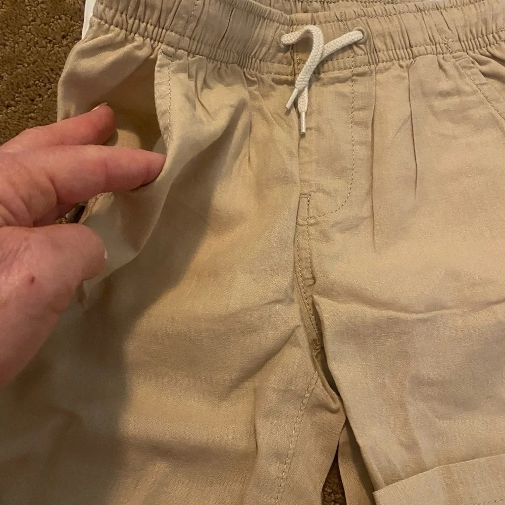 Gap Boys White Button Down Shirt & Tan Pants Set New Size 4